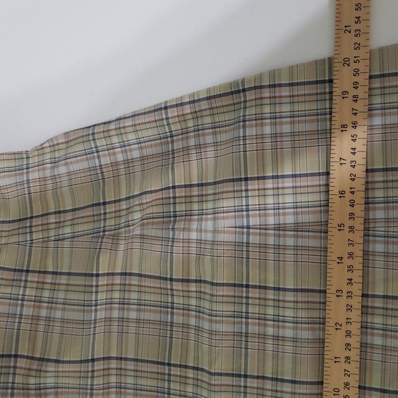 J. Crew Midi Dress 2 Tan Plaid Spaghetti Strap 100% Cotton Cottage Preppy Casual - Picture 14 of 15